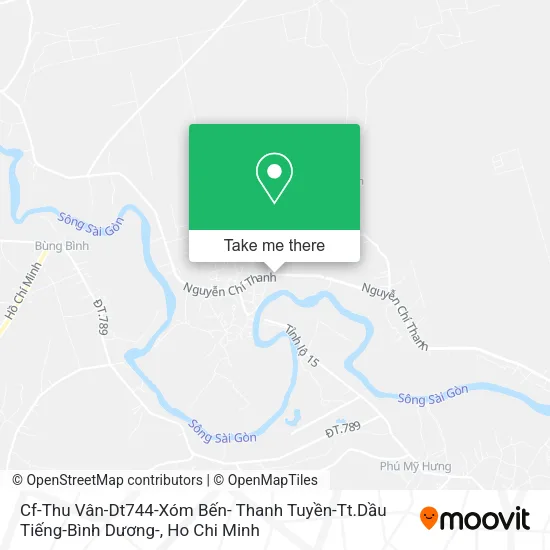 Cf-Thu Vân-Dt744-Xóm Bến- Thanh Tuyền-Tt.Dầu Tiếng-Bình Dương- map