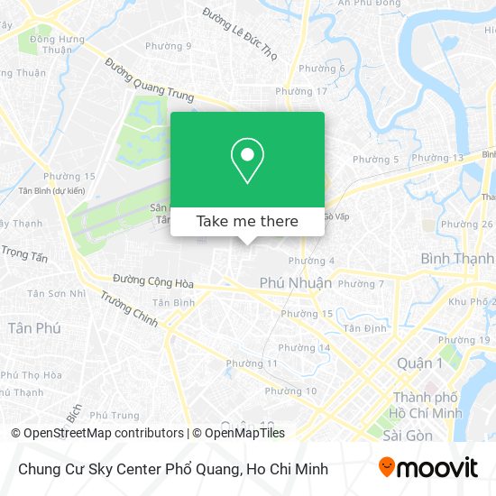 Chung Cư Sky Center Phổ Quang map