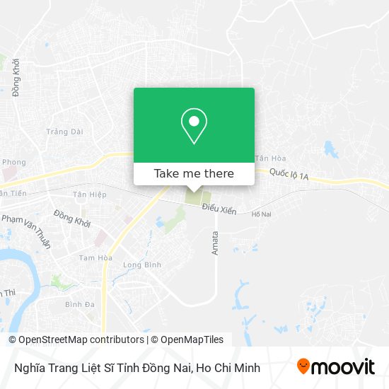 Nghĩa Trang Liệt Sĩ Tỉnh Đồng Nai map