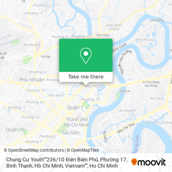 Chung Cư Youth""236 / 10 Điện Biên Phủ, Phường 17, Bình Thạnh, Hồ Chí Minh, Vietnam"" map