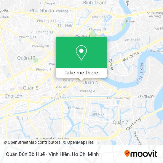 Quán Bún Bò Huế - Vinh Hiền map