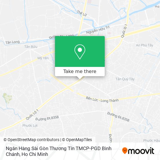Ngân Hàng Sài Gòn Thương Tín TMCP-PGD Bình Chánh map