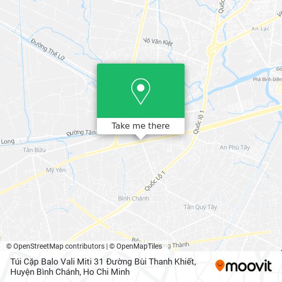 Túi Cặp Balo Vali Miti 31 Đường Bùi Thanh Khiết, Huyện Bình Chánh map