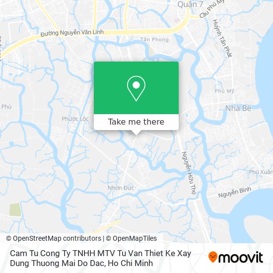 Cam Tu Cong Ty TNHH MTV Tu Van Thiet Ke Xay Dung Thuong Mai Do Dac map
