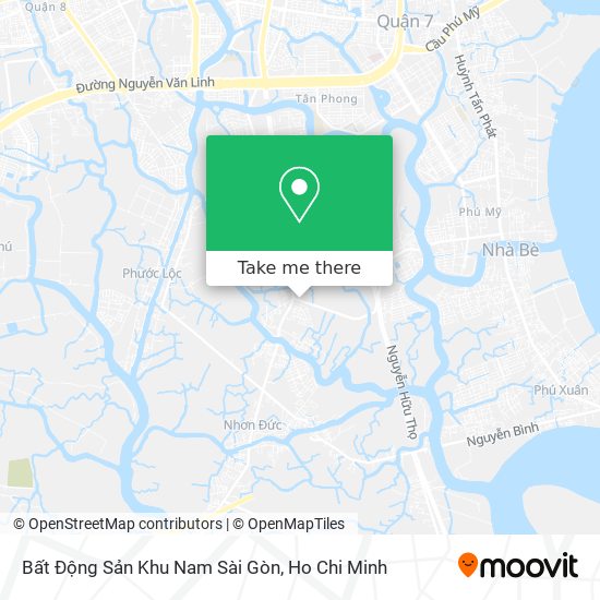 Bất Động Sản Khu Nam Sài Gòn map