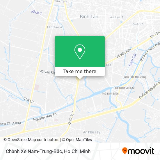 Chành Xe Nam-Trung-Bắc map