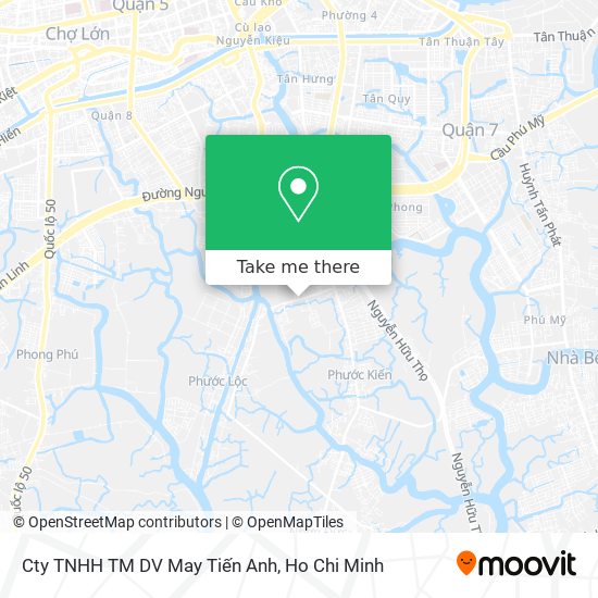 Cty TNHH TM DV May Tiến Anh map