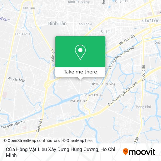 How to get to Cửa Hàng Vật Liệu Xây Dựng Hùng Cường in Quận 8 by Bus?