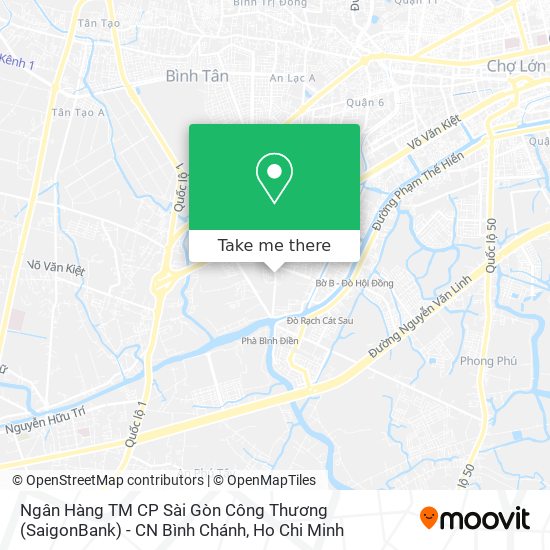 Ngân Hàng TM CP Sài Gòn Công Thương (SaigonBank) - CN Bình Chánh map