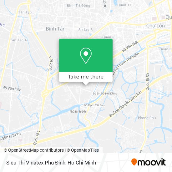 Siêu Thị Vinatex Phú Định map