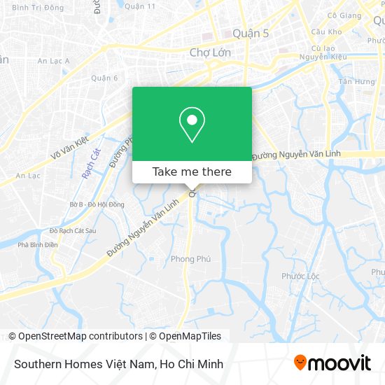 Southern Homes Việt Nam map