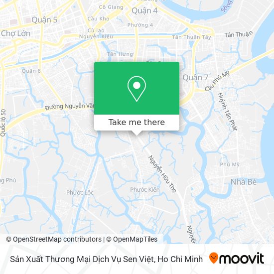Sản Xuất Thương Mại Dịch Vụ Sen Việt map