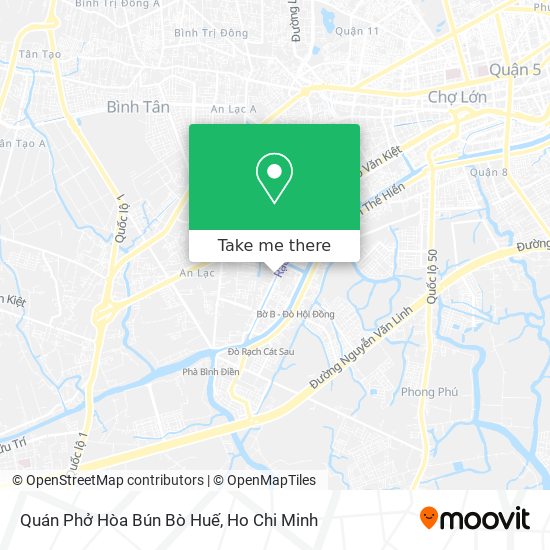 Quán Phở Hòa Bún Bò Huế map