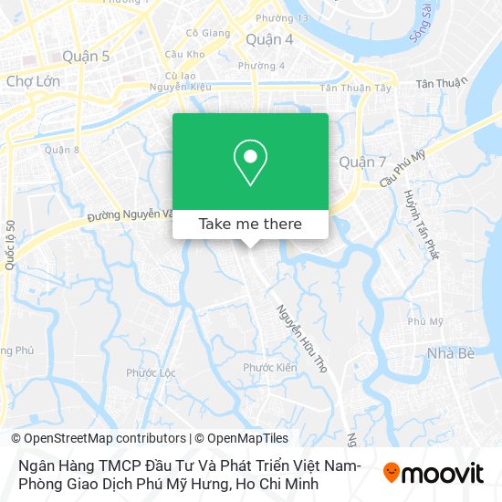 Ngân Hàng TMCP Đầu Tư Và Phát Triển Việt Nam-Phòng Giao Dịch Phú Mỹ Hưng map