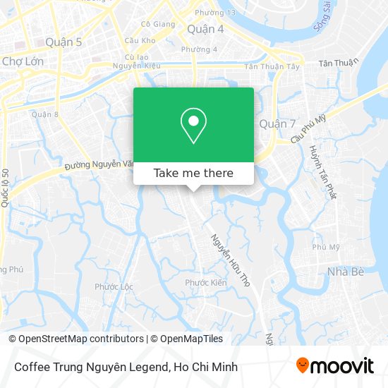 Coffee Trung Nguyên Legend map