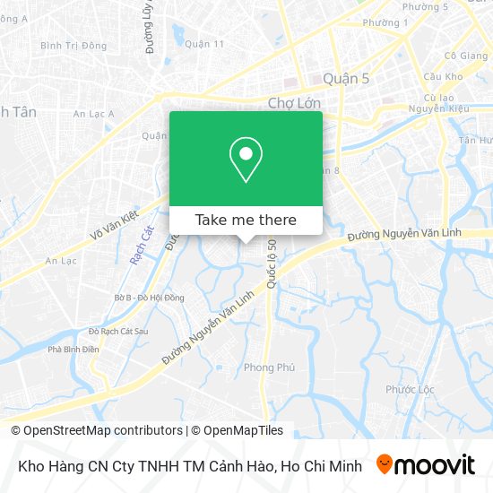 Kho Hàng CN Cty TNHH TM Cảnh Hào map