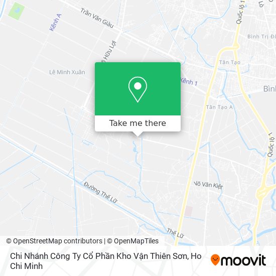 Chi Nhánh Công Ty Cổ Phần Kho Vận Thiên Sơn map