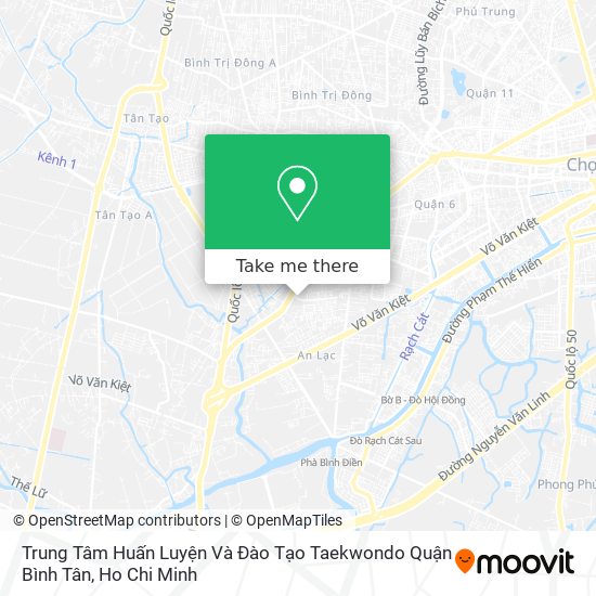 Trung Tâm Huấn Luyện Và Đào Tạo Taekwondo Quận Bình Tân map