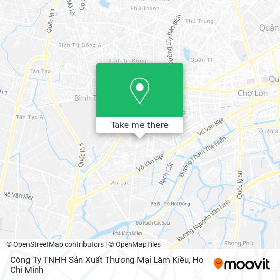 Công Ty TNHH Sản Xuất Thương Mại Lâm Kiều map