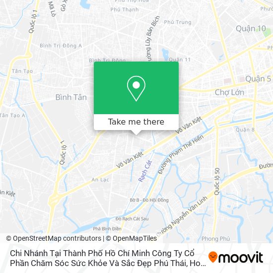 Chi Nhánh Tại Thành Phố Hồ Chí Minh Công Ty Cổ Phần Chăm Sóc Sức Khỏe Và Sắc Đẹp Phú Thái map