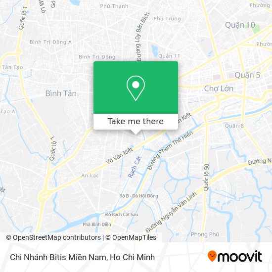 Chi Nhánh Bitis Miền Nam map