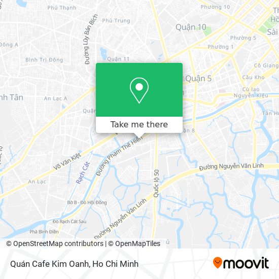 Quán Cafe Kim Oanh map