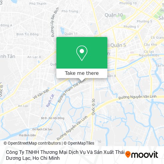 Công Ty TNHH Thương Mại Dịch Vụ Và Sản Xuất Thái Dương Lạc map