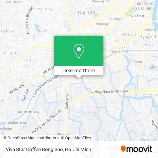 Viva Star Coffee Bông Sao map