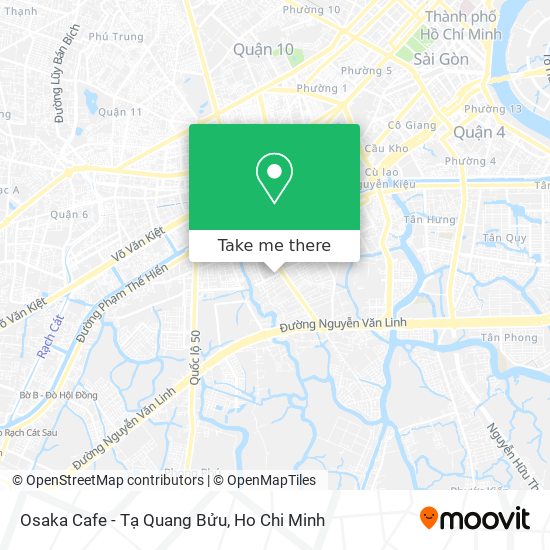 Osaka Cafe - Tạ Quang Bửu map