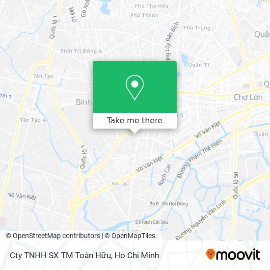 Cty TNHH SX TM Toàn Hữu map