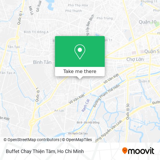 Buffet Chay Thiện Tâm map