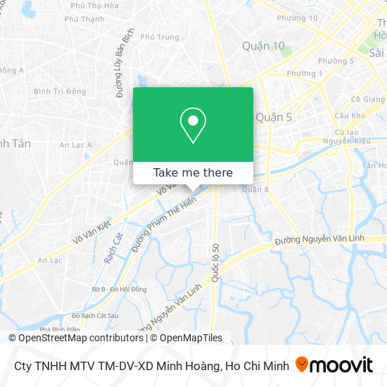 Cty TNHH MTV TM-DV-XD Minh Hoàng map