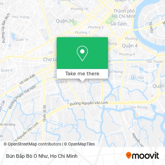 Bún Bắp Bò O Như map