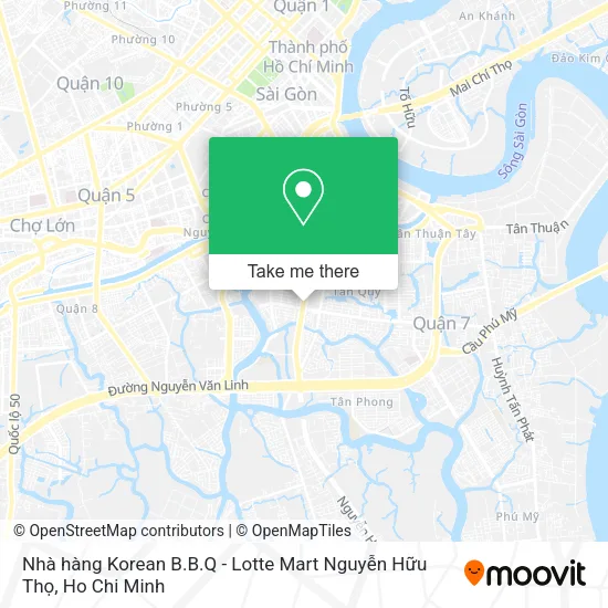 Nhà hàng Korean B.B.Q - Lotte Mart Nguyễn Hữu Thọ map