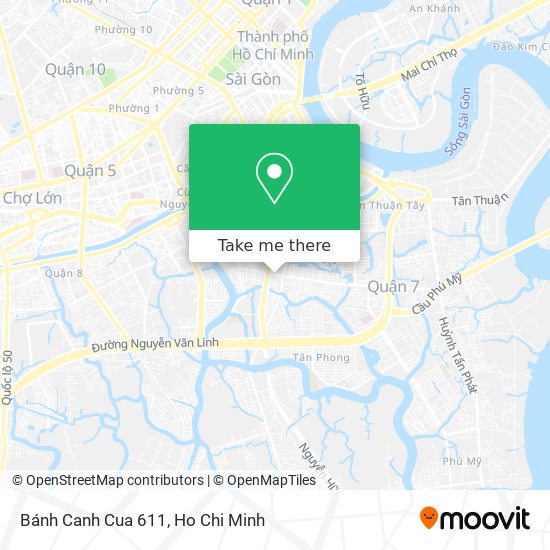 Bánh Canh Cua 611 map