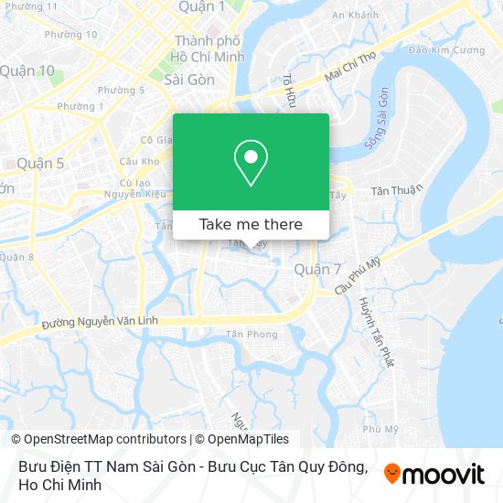 Bưu Điện TT Nam Sài Gòn - Bưu Cục Tân Quy Đông map