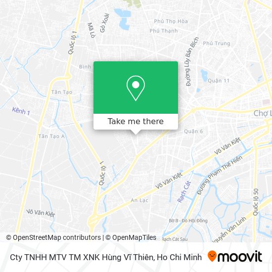Cty TNHH MTV TM XNK Hùng Vĩ Thiên map