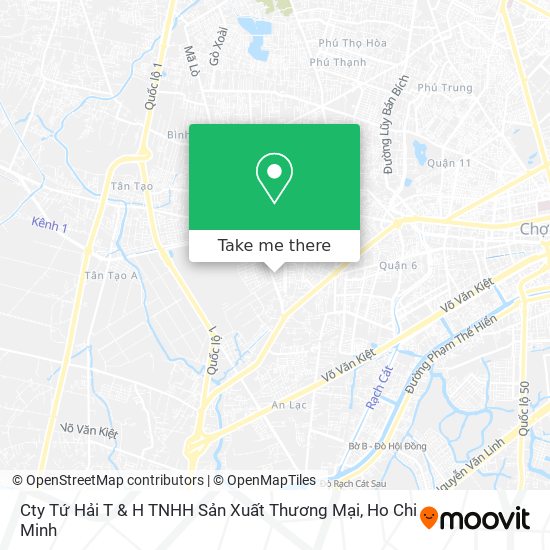 Cty Tứ Hải T & H TNHH Sản Xuất Thương Mại map