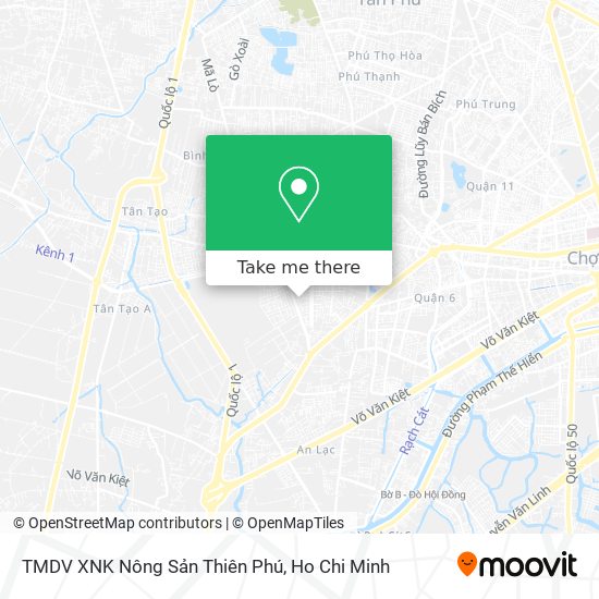 TMDV XNK Nông Sản Thiên Phú map