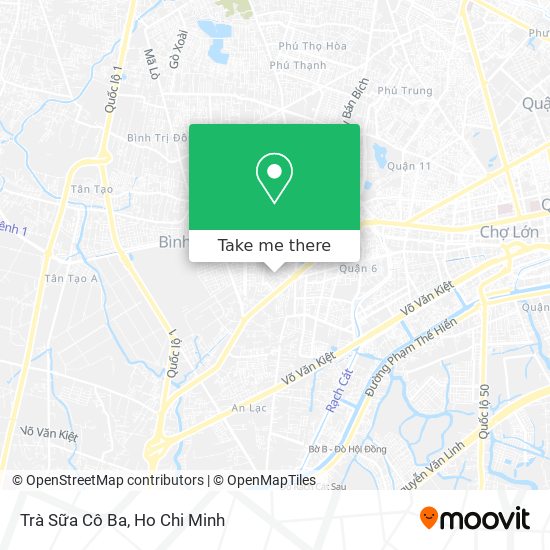 Trà Sữa Cô Ba map