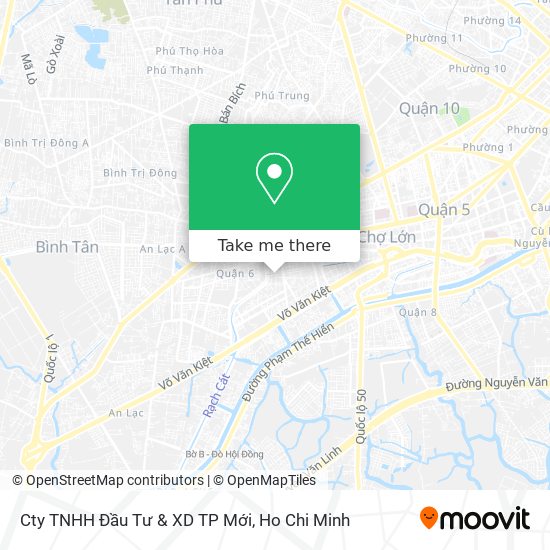 Cty TNHH Đầu Tư & XD TP Mới map