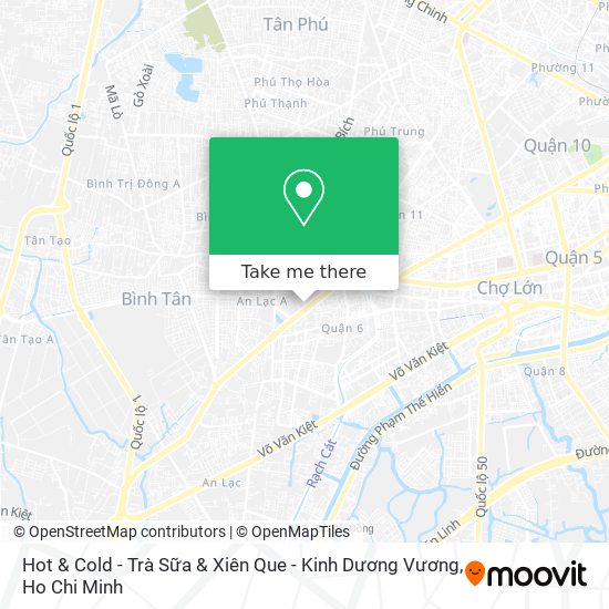 Hot & Cold - Trà Sữa & Xiên Que - Kinh Dương Vương map