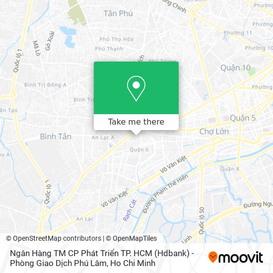 Ngân Hàng TM CP Phát Triển TP. HCM (Hdbank) - Phòng Giao Dịch Phú Lâm map