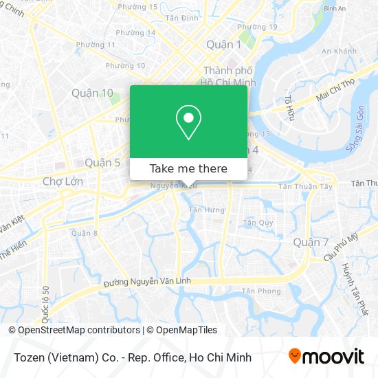 Tozen (Vietnam) Co. - Rep. Office map