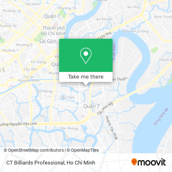 CT Billiards Professional map