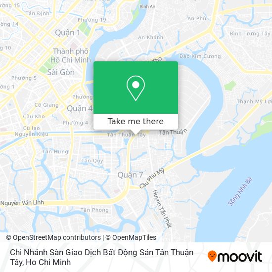 Chi Nhánh Sàn Giao Dịch Bất Động Sản Tân Thuận Tây map