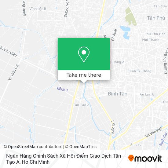 Ngân Hàng Chính Sách Xã Hội-Điểm Giao Dịch Tân Tạo A map