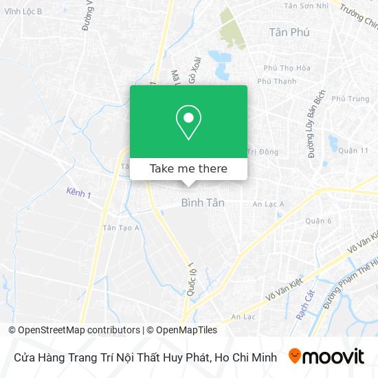 How to get to Cửa Hàng Trang Trí Nội Thất Huy Phát in Binh Tan by Bus?