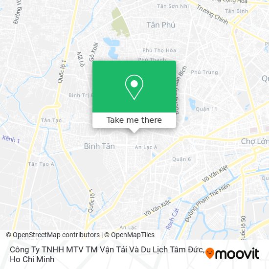 Công Ty TNHH MTV TM Vận Tải Và Du Lịch Tâm Đức map