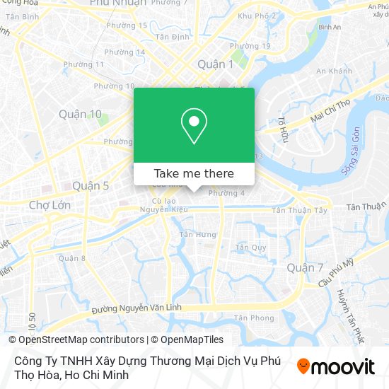 Công Ty TNHH Xây Dựng Thương Mại Dịch Vụ Phú Thọ Hòa map